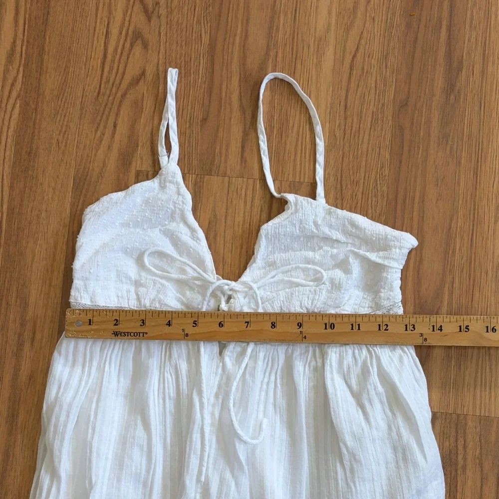 Lulu's Dress with Lace Bodice White Size Small S - Picture 3 of 7
